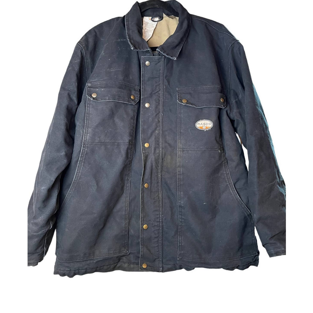 Men’s Rasco Black Flame Resistant  Heavy Coat